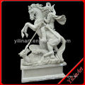 Natural Stone Roman Soldier Statue,Man Ride Horse Statue (YL-R645)